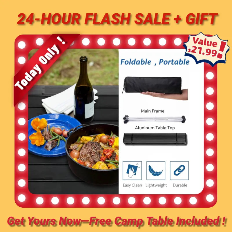 ⚡TODAY ONLY⚡ 10S Quick-Fold Portable Rocker: Buy 2 Get 2 + FREE Folding Table!