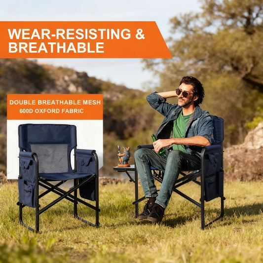 Heavy-Duty Foldable Camping Chair (Breathable Mesh)